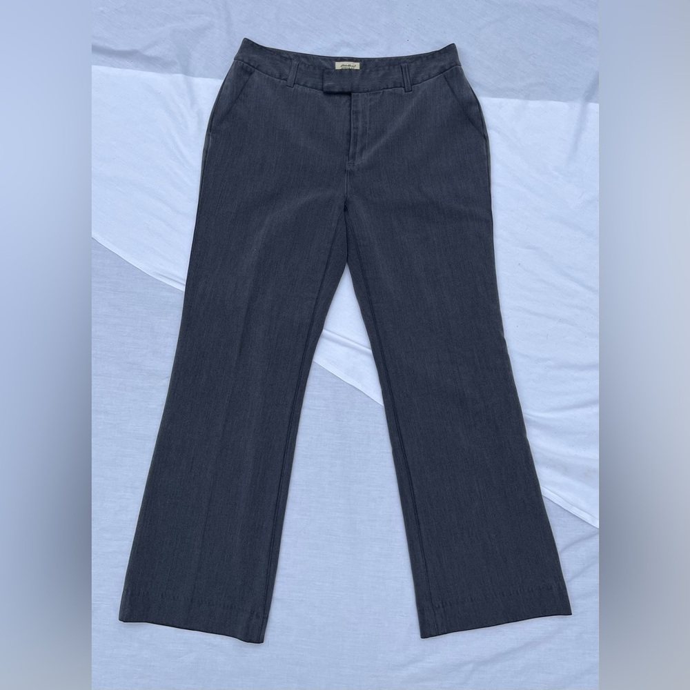 Eddie Bauer Women’s Mercer Fit Trouser Gray Size 10 Petite Office Pleated Pants